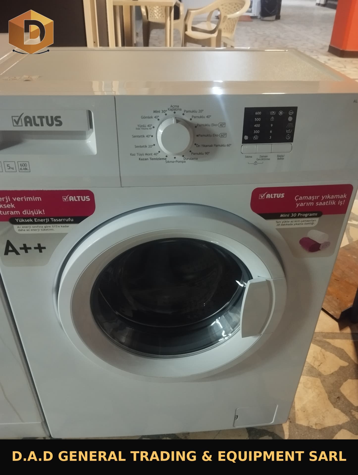 Lave-linge Altus — 5 kg, classe A++