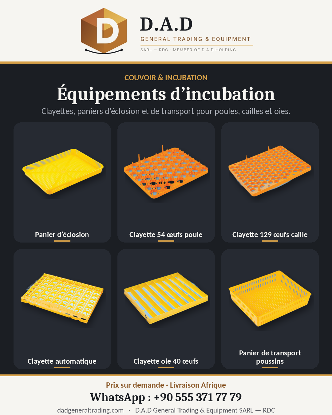 Équipements d’incubation