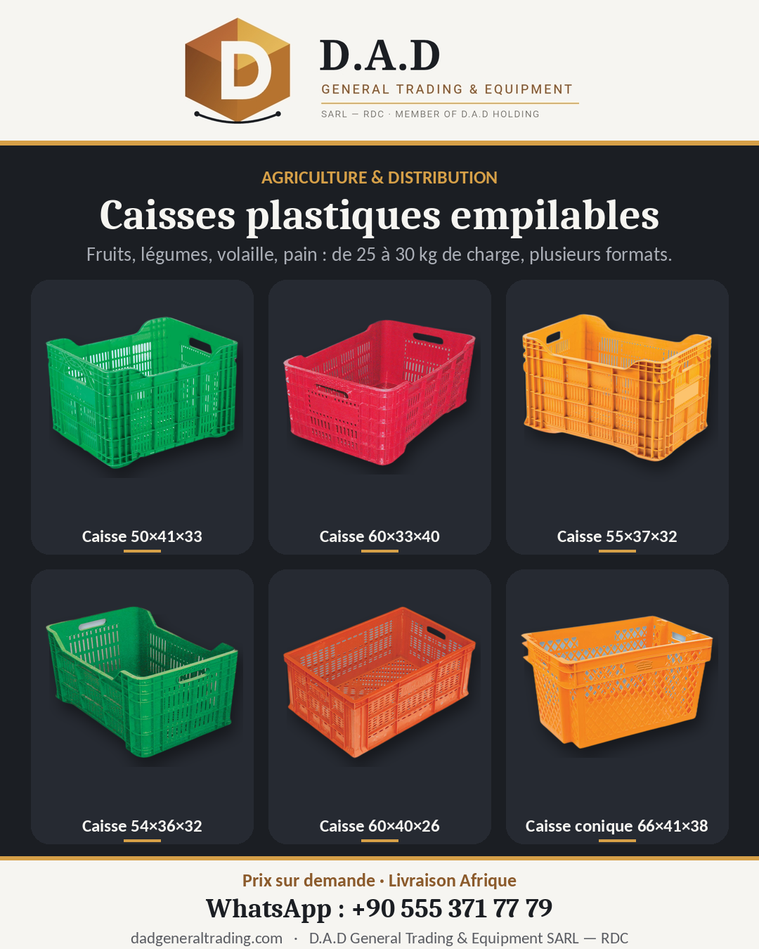 Caisses plastiques empilables