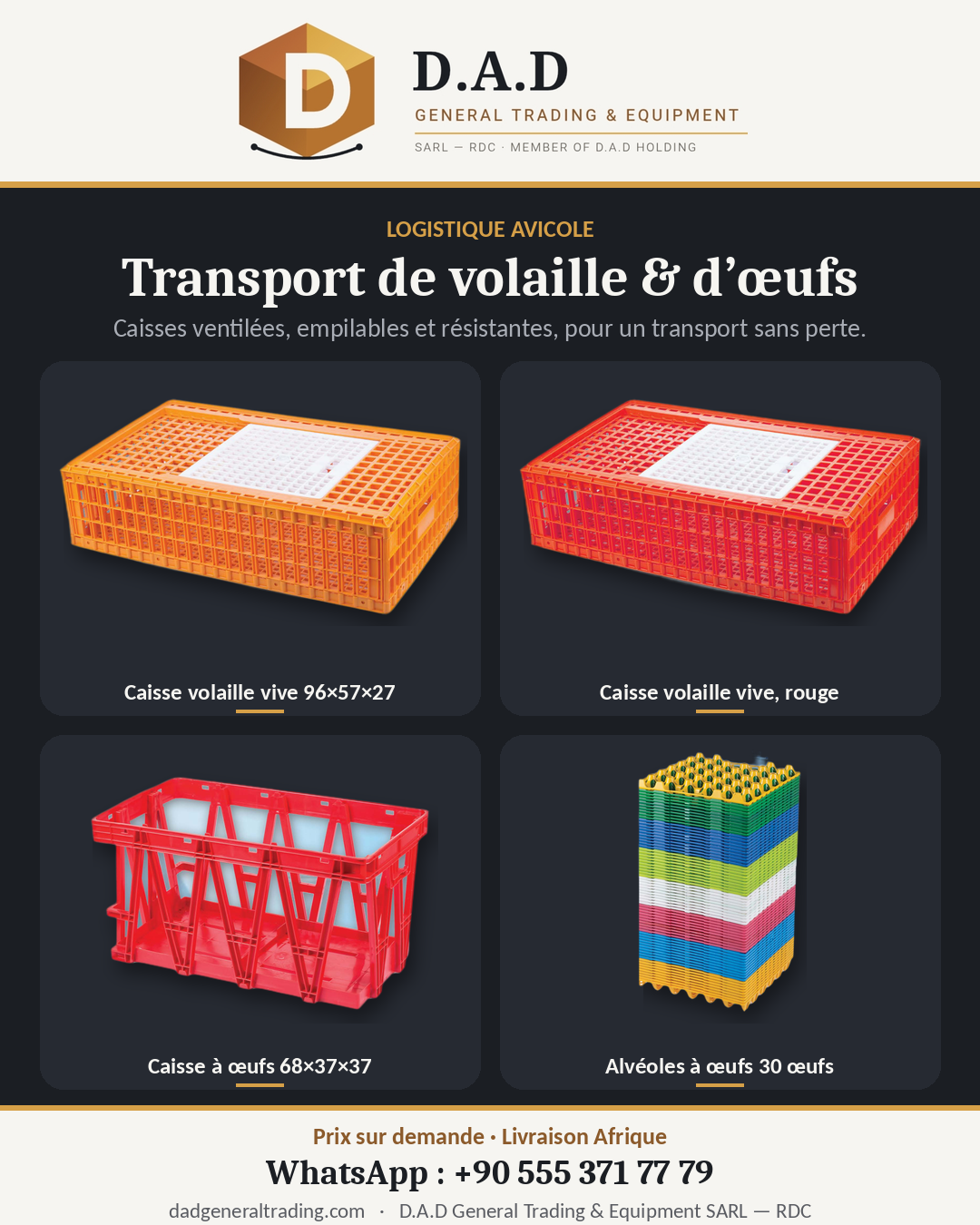 Transport de volaille & d’œufs