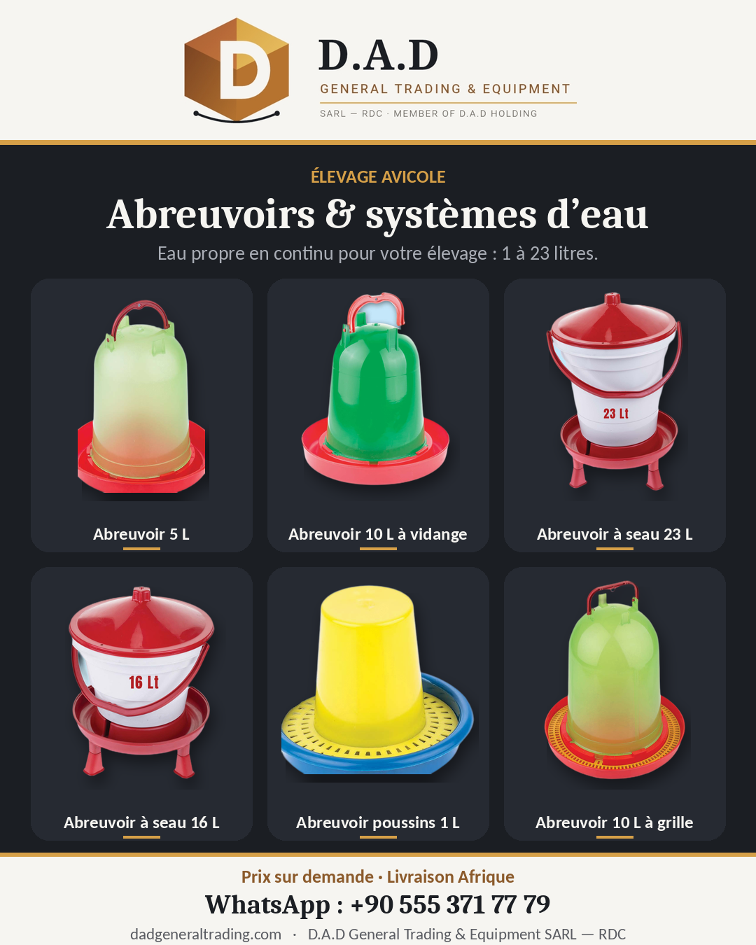 Abreuvoirs & systèmes d’eau